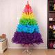 IHOCP Rainbow Artificial Christmas Tree, Spruce-filled Colorful Christmas Tree with Metal Stand, Premium Christmas Pine Tree for Holiday Decoration-A 4ft (120cm)