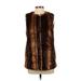 Betsey Johnson Faux Fur Vest: Brown Jackets & Outerwear - Women's Size X-Small