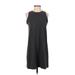 Stars Above Casual Dress - Shift: Gray Solid Dresses - Women's Size Small