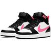 Sneaker NIKE SPORTSWEAR "COURT BOROUGH MID 2 (GS)", Gr. 38,5, schwarz, Leder, Synthetik, sportlich, Schuhe, Design auf den Spuren des Air Force 1