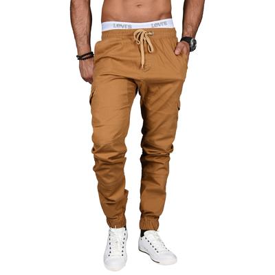 Cargohose ALESSANDRO SALVARINI "ASCuffy", Herren, Gr. W40 L32, Länge 32, braun (camel), Obermaterial: 98% Baumwolle, 2% Elasthan, Hosen, Elastischer Bund mit Gummi versehen und zusätzlichem Tunnelzug Image