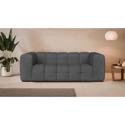 3-Sitzer "TALISHA Designersofa, moderne Steppung, Maße B/T/H: 229/110/75 cm", grau (anthrazit), B:229cm H:75cm T:110cm, 100% Polyester, LEGER HOME BY LENA GERCKE, Sofas, aufwendig gepolstert, hoher Sitzkomfort Image