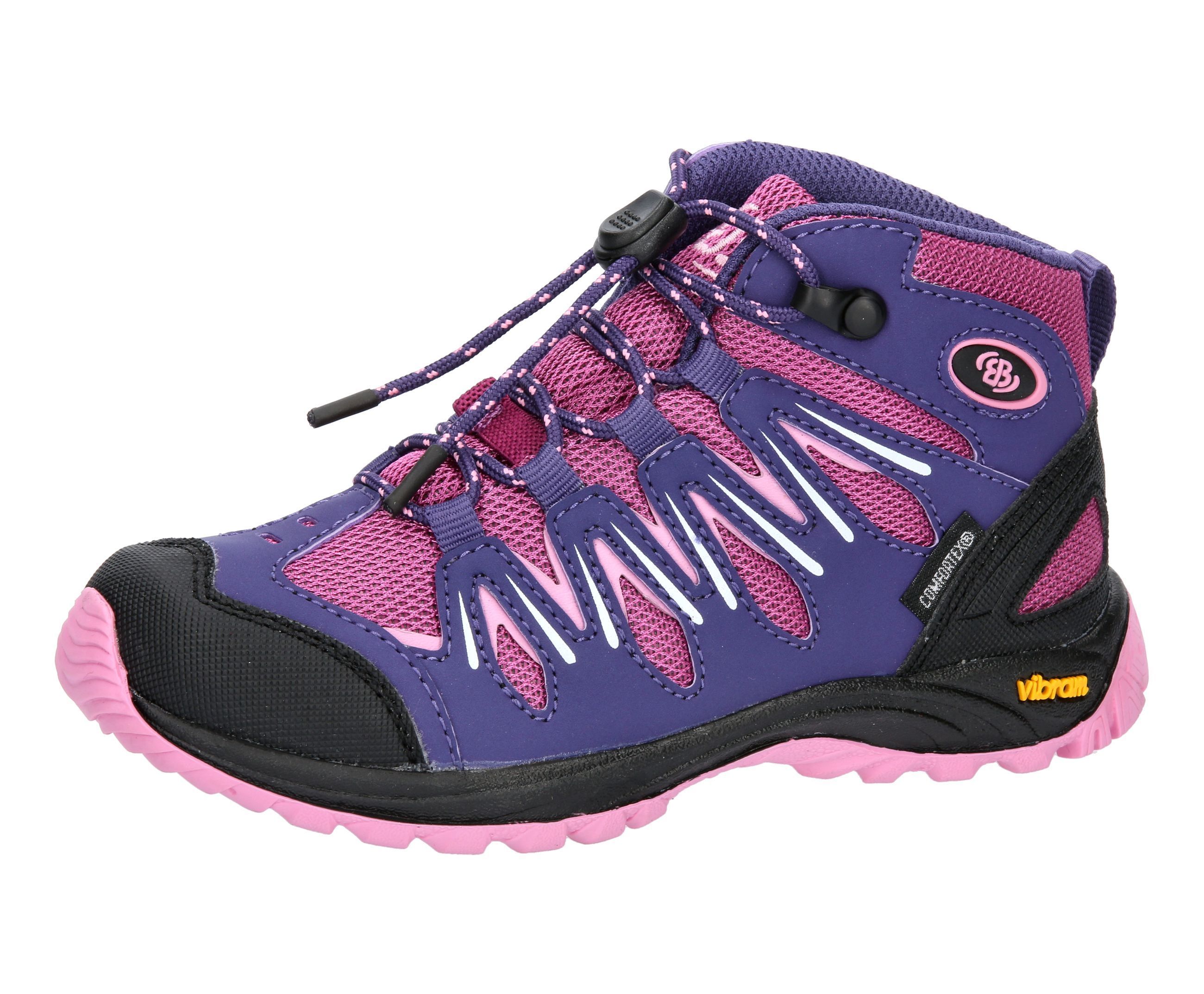 Outdoorschuh BRÜTTING "Outdoorstiefel Expedition Kids High", Kinder, Gr. 35, lila, Synthetik, Schuhe Outdoorschuh