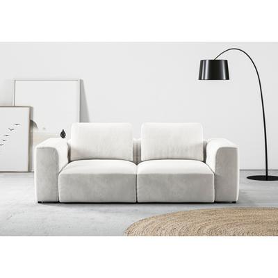 2-Sitzer RAUM.ID "Cushid", weiß, B:218cm H:62cm T:109cm, 88% Polyester, 12% Polyacryl, Sofas, Modulsofa, bestehend aus 2 Teilen, Breite 218 cm Image