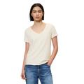 T-Shirt MARC O'POLO DENIM "Organic-Slub-Cotton" Gr. M, weiß Damen Shirts V-Shirts