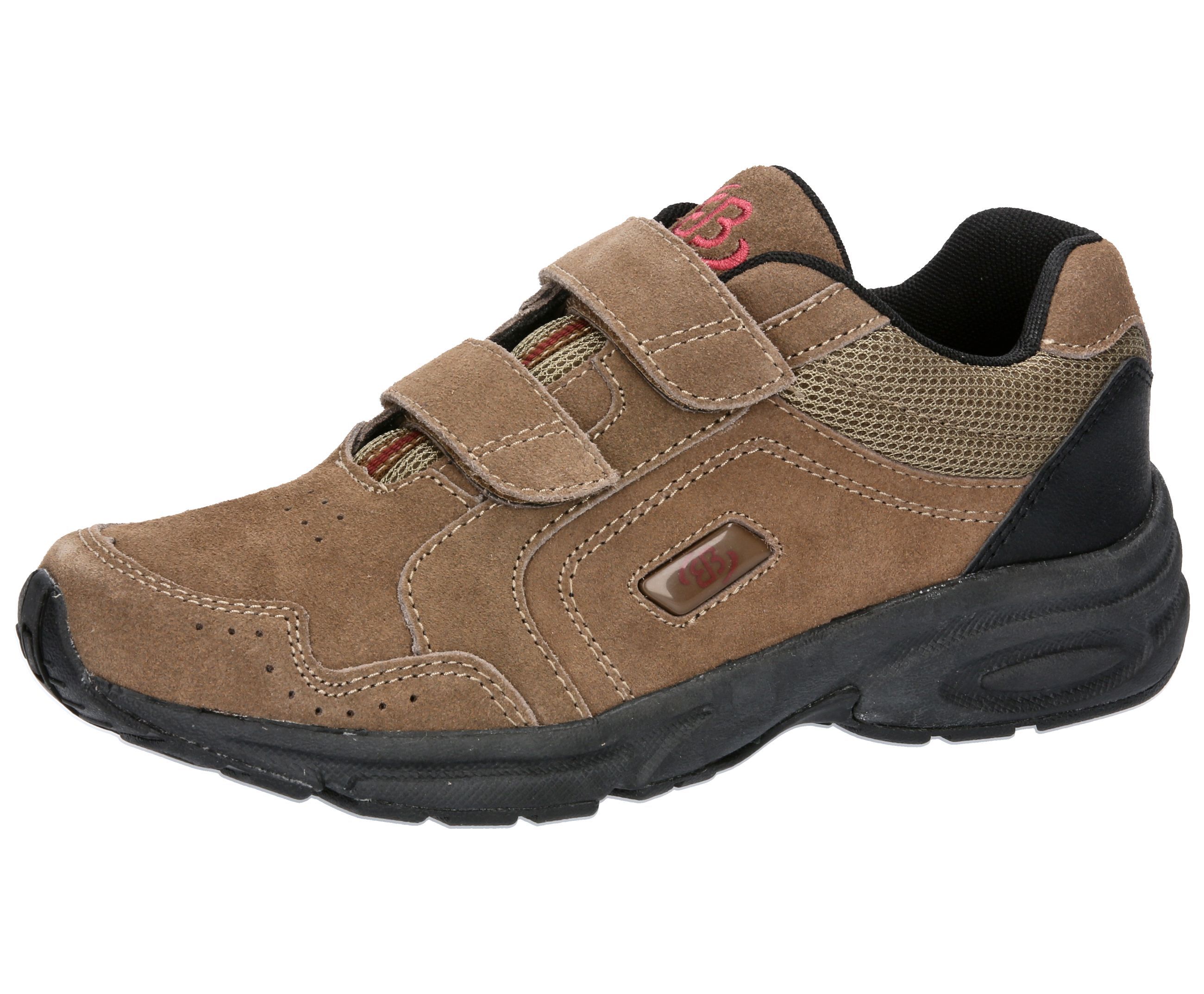 Klettschuh BRÜTTING "Sportschuh und Freizeitschuh Circle V", Herren, Gr. 37, braun, Veloursleder, Schuhe Klettschuh