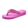 Badezehentrenner LASCANA, Damen, Gr. 40, pink, Obermaterial: 100% Textilmaterial. Decksohle: 100% Synthetik. Laufsohle: 100% Synthetik, unifarben, feminin, Schuhe Zehentrenner Dianette, Sandale, Pantolette, Badeschuh mit Ringapplikation "Italy" VEGAN