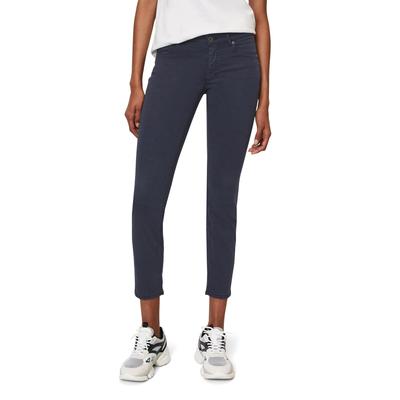 5-Pocket-Hose MARC O'POLO "aus Lyocell-Baumwolle-Mix", Damen, Gr. 27, Länge 30, blau (midnight blau), Obermaterial: 64% Lyocell, 32% Baumwolle, 4% Elasthan, unifarben, casual, slim fit lang, Hosen 5-Pocket-Jeans Image