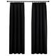 PONY DANCE Thermal Insulating Curtain Set of 2 W55 X 102" Thermal Curtain Cold Protection Opaque Curtains Pencil Pleat System Bedroom Curtains Black Opaque