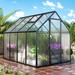 JULY'S SONG 6.2' W x 8.2' D Hobby Greenhouse Aluminum/Polycarbonate Panels in Gray | 76 H x 74 W x 98 D in | Wayfair Y8L046-86