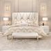 Michael Amini La Rachelle Queen 4-piece Bedroom Set Upholstered in Brown | California King | Wayfair 9034000CK-BRS-SET-4P