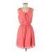 Forever 21 Casual Dress - Mini Scoop Neck Sleeveless: Pink Solid Dresses - Women's Size Medium