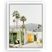 Ebern Designs Palm Sprinngs 2 by Sisi & Seb Modern Wall Art Decor - Floating Canvas Frame Canvas, Glass in White | 36 H x 24 W x 0.75 D in | Wayfair