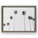 Bayou Breeze Black & White Palms By Gal Design Modern Wall Art Decor - Floating Canvas Frame Canvas, Glass | 8 H x 12 W x 0.75 D in | Wayfair