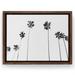 Bayou Breeze Black & White Palms By Gal Design Modern Wall Art Decor - Floating Canvas Frame Canvas, Glass | 20 H x 30 W x 0.75 D in | Wayfair