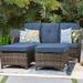 Winston Porter Mohibullah 3-Piece Wicker Outdoor Furniture Conversational Sets w/ 3-Seat Sofa | 34 H x 73 W x 33 D in | Wayfair