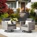 Latitude Run® Outdoor Bobia Rocking Wicker Chair w/ Cushions in Gray | 29.13 H x 27.95 W x 28.15 D in | Wayfair 48AC9A4B28E7463B8ECABB31B438B032