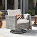 Latitude Run® Outdoor Bobia Rocking Wicker Chair w/ Cushions in Gray | 29.13 H x 27.95 W x 28.15 D in | Wayfair CDF4DA6EAB564F27ABECABD8AFF5CBC1