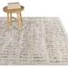 White 120.08 x 94.49 x 0.86 in Area Rug - Gracie Oaks Ruochen Striped Machine Woven Rectangle 7'10" x 10' Recycled P.E.T. Area Rug in Beige Recycled P.E.T, | Wayfair