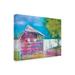 August Grove® Checker Sams Place On Canvas by Pamela K. Beer Print Canvas in Blue/Green/Pink | 18 H x 24 W x 2 D in | Wayfair