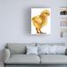August Grove® Chick Yellow Wood On Canvas by RetroPlanet Canvas Art Canvas in White/Yellow | 14 H x 19 W x 2 D in | Wayfair