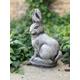 Outdoor rabbit decor Concrete hare sculpure Stone bunny statue Cement pet figurine Animal decoration Easter rabbit gift Bunny lover gift