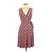 Bailey 44 Casual Dress - Midi: Gray Stripes Dresses - Women's Size Medium