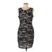 H&M Cocktail Dress - Sheath Scoop Neck Sleeveless: Black Solid Dresses - Women's Size Medium