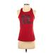 Adidas Active Tank Top: Red Color Block Activewear - Women's Size Small