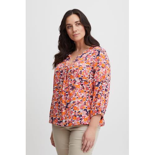 „Langarmbluse FRANSA „“Fransa FPMERLA BL 1″“ Gr. 56, rosa (camellia rose aop ms23 donuts) Damen Blusen“
