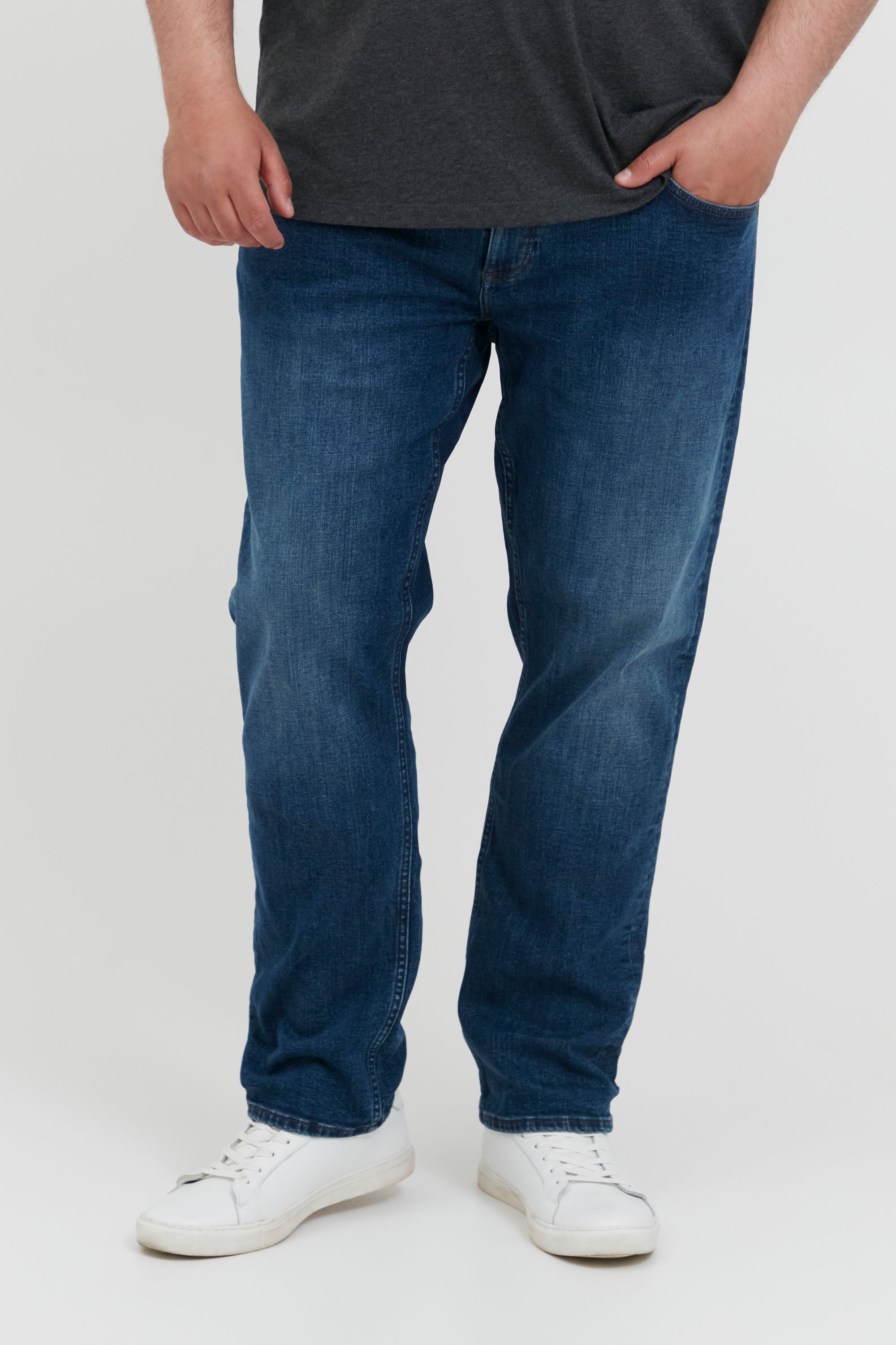 5-Pocket-Jeans BLEND "BHJoe Big & Tall", Herren, Gr. 42, Länge 32, denim middleblau, Jeans, 98% Baumwolle, 2% Elasthan, unifarben, regular fit lang, Jeans 5-Pocket-Jeans, Klassische Jeanshose Regular-Fit in großen Größen