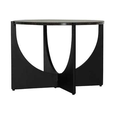 Table Basse en Marbre, de couleur Noir, 63x63x45 cm