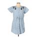 Myra Bag Casual Dress: Blue Dresses - Women's Size Large