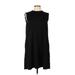 AB Studio Casual Dress - Shift: Black Solid Dresses - Women's Size Large