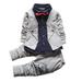 Pimfylm Unisex Baby Outfit Bundle Mix Match baby-boys Toddler 2-piece Long Sleeve Set Boys Clothing Sets Grey 90