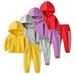 Godderr Kids Toddler Weat Suits for Boys Girls 2 pieceï¼ŒBaby Autumn Winter Tracksuit Jogger Sets Infant Solid Color Hoodie Sweatshirt Top+Pants 2Pcs Set for 6M-5Y
