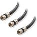 Cable Matters 3-Pack RG6 Cable CL2 in-Wall Rated (CM) Quad Shielded Coaxial Cable 3 ft RG6 Coax Cable Cord for TV