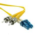 [Pack of 2] LC/UPC to ST/UPC OS2 Duplex 2.0mm Fiber Optic Patch Cord OFNR Singlemode 9/125 Yellow Jacket Blue LC Connector 5 meter (16.5 ft)