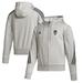 Men's adidas Heather Gray NC State Wolfpack Fashion Decorated Full-Zip Hoodie