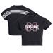 Women's adidas Black Mississippi State Bulldogs Recycled Cotton Crop Top