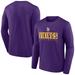 Men's Fanatics Branded Purple Minnesota Vikings Big & Tall Wordmark Long Sleeve T-Shirt