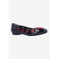 Women's True Love Casual Flat by J. Renee in Black Red (Size 8 M)