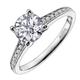 Maple Leaf Diamonds Women's 18ct White Gold Diamond Solitaire Engagement Ring, Diamond Carat 0.34 Colour G, Clarity SI1, Ring Size I