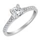 Maple Leaf Diamonds Women's 18ct White Gold Diamond Solitaire Ring, Diamond Carat 0.34 Colour G, Clarity SI1, Ring Size R