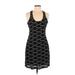 Max Studio Casual Dress - Mini: Black Graphic Dresses - Women's Size Medium