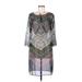 R&K Casual Dress: Teal Print Dresses - Women's Size 6
