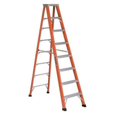 LOUISVILLE FS1308HD 8 ft Fiberglass Stepladder, 375 lb Capacity
