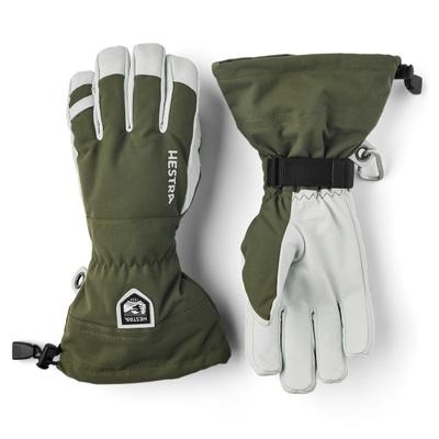 Hestra - Army Leather Heli Ski 5 Finger - Handschuhe Gr 9 oliv/grau