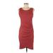 Leith Casual Dress - Sheath: Burgundy Solid Dresses - Women's Size Medium