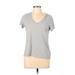 Nordstrom Short Sleeve T-Shirt: Gray Tops - Women's Size Large